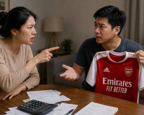 Chồng thất nghiệp vẫn muốn mua áo Arsenal giá 3 triệu, vợ không cho thì bị giận vì “tính toán”