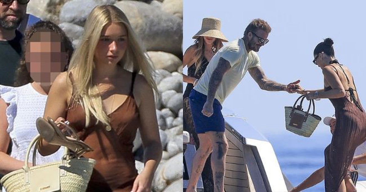 Tiểu thư Harper Beckham diện váy 2 dây khoe body phổng phao nhưng bị chê “già” hơn tuổi, Beckham lịch thiệp với người đẹp trước mặt Victoria