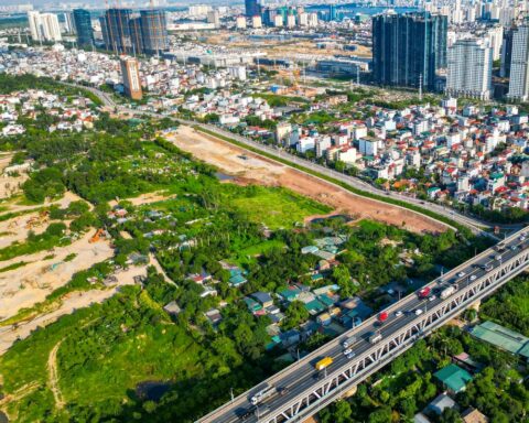 Hiện trạng khu đất xây công viên gần 20ha trên trục đại lộ cảnh quan sông Hồng
