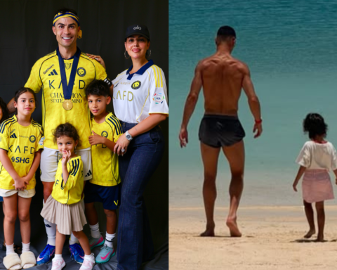 Ronaldo cởi trần khoe body 6 múi cuồn cuộn bên vợ đẹp con ngoan trước thềm World Cup