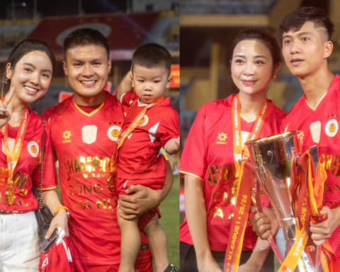 Dàn WAGs quy tụ ngày CAHN vô địch V.League: Quang Hải trao huy chương cho Chu Thanh Huyền, Võ Nhật Linh cam thường vẫn xinh!