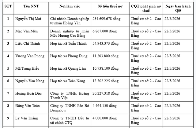 Cơ quan thuế thông báo: Những người có tên trong danh sách sau bị tạm hoãn xuất cảnh- Ảnh 1.