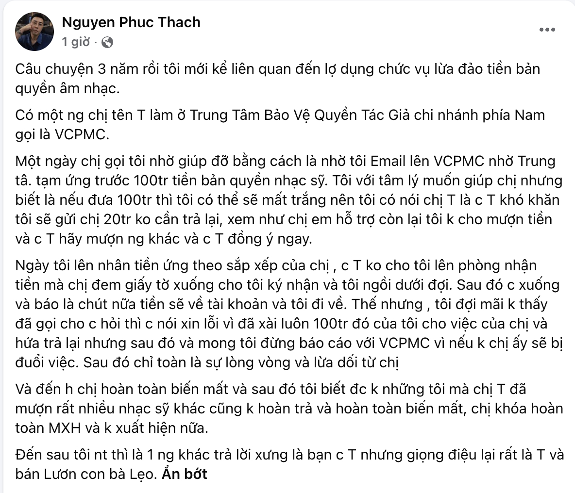 Only C tung tin nhắn tố một phụ nữ lừa đảo 100 triệu, nhắn tin đòi còn bị tỏ thái độ- Ảnh 1.
