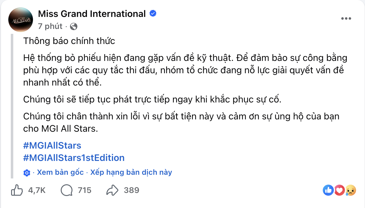 Chung kết Miss Grand All Stars: Khán giả phát bực vì xem quảng cáo hơn nửa tiếng- Ảnh 1.