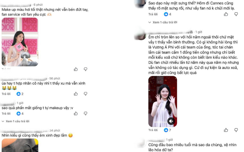 Đại sứ Dior vừa đẹp “phong thần” ở Cannes đã bị chê mặt sưng, da xệ khi về nước- Ảnh 4.