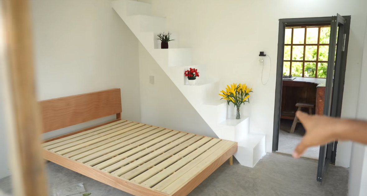 Lê Tuấn Khang xây nhà riêng lợp tôn sau 4 năm nổi tiếng, chiếc cầu thang dẫn lên trần nhà gây xôn xao: Dùng để đi đâu vậy?- Ảnh 8.