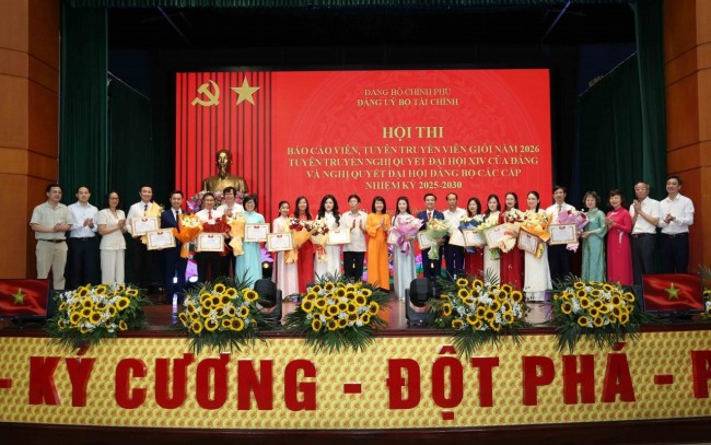 Bế mạc Hội thi Báo cáo viên, tuyên truyền viên giỏi trong Đảng bộ Bộ Tài chính năm 2026