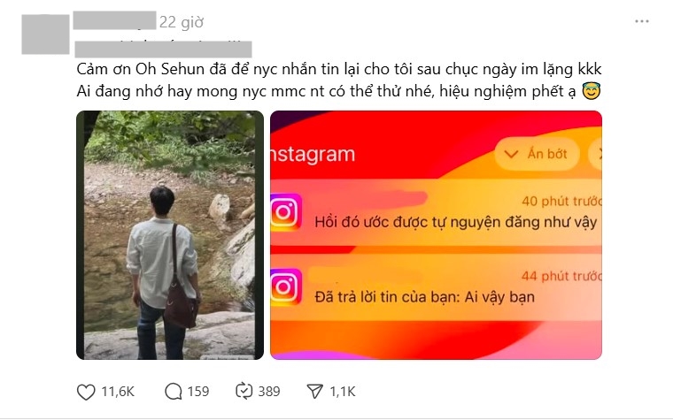 Trend Oh Sehun đang viral khắp MXH là gì? Người yêu cũ, mập mờ đồng loạt "hỏi thăm" khiến ai cũng muốn thử - Ảnh 2.