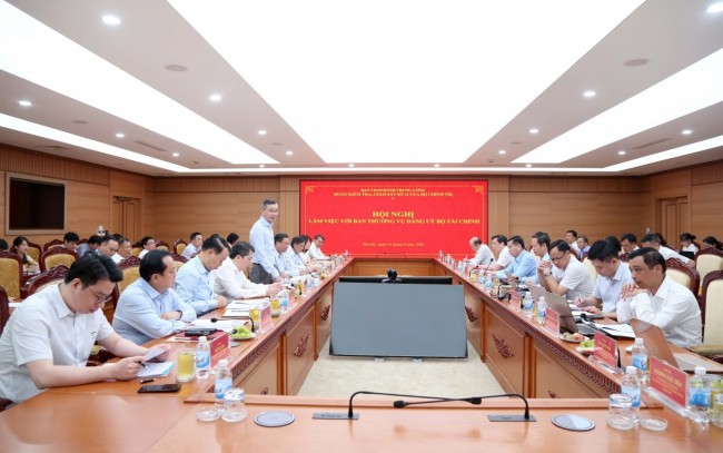 Đoàn kiểm tra, giám sát số 12 của Bộ Chính trị, Ban Bí thư làm việc với Ban Thường vụ Đảng ủy Bộ Tài chính