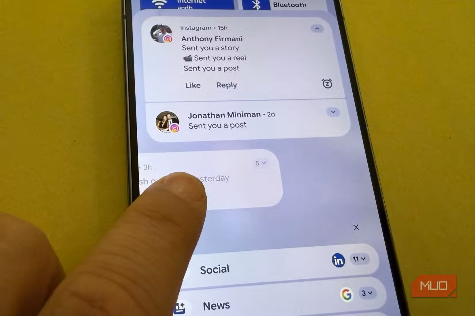 Đừng vuốt vuốt để tắt thông báo trên Android kiểu 