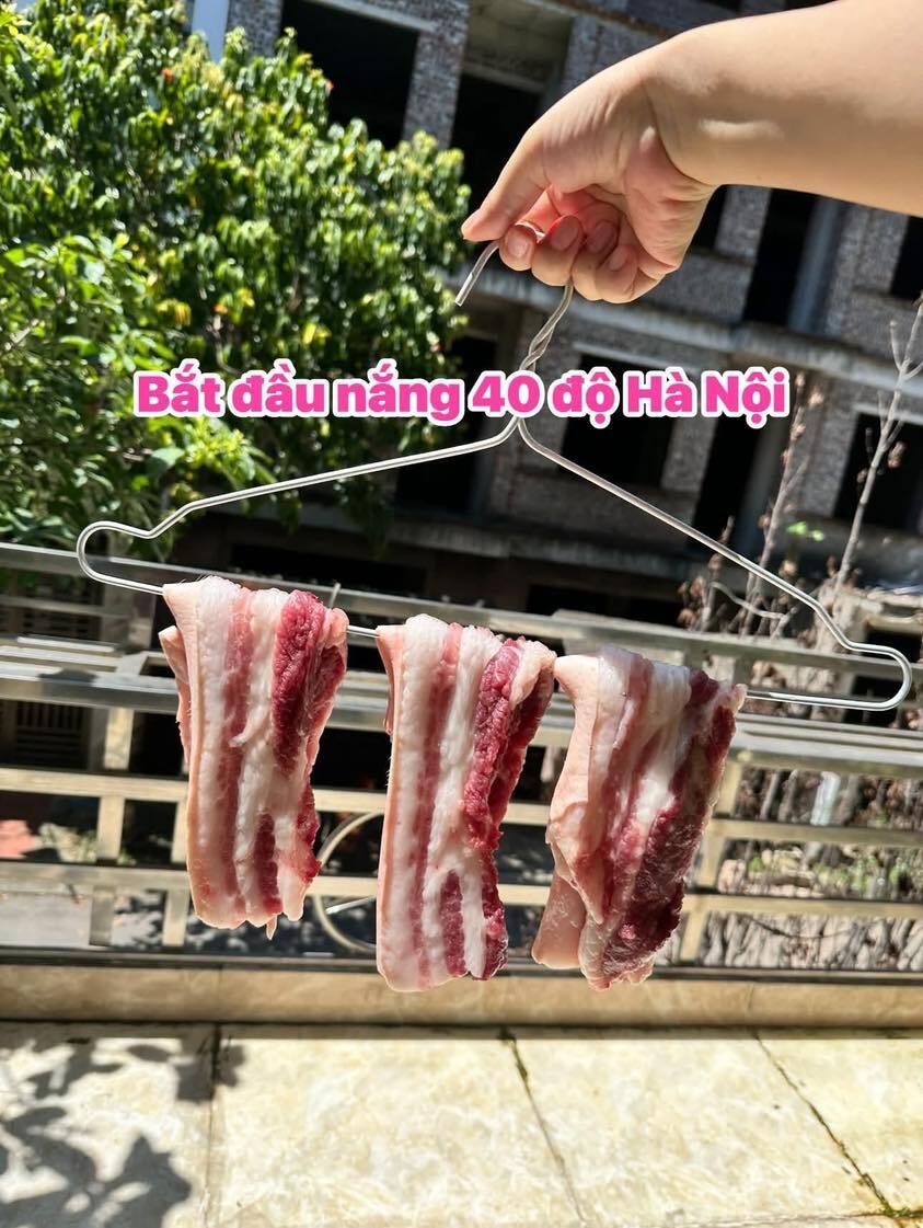 Nắng nóng đỉnh điểm, món thịt heo một nắng đang hot MXH: Trước khi đem phơi khô đừng quên các thao tác này!- Ảnh 2.