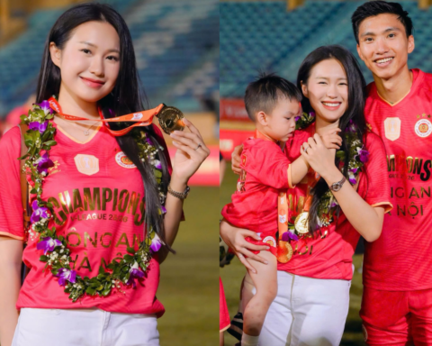 Văn Hậu gọi vợ là “Thóc ơi” giữa sân Hàng Đẫy, Doãn Hải My xinh bất chấp mọi góc camera, visual sáng bừng