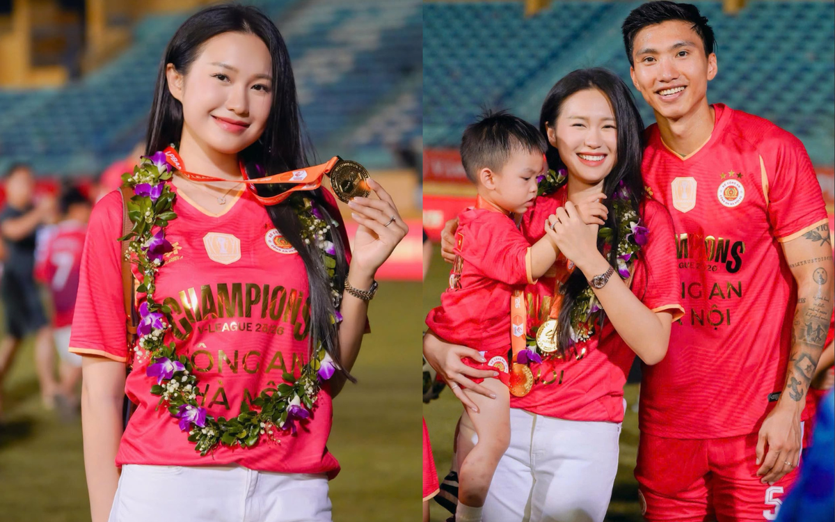 Văn Hậu gọi vợ là “Thóc ơi” giữa sân Hàng Đẫy, Doãn Hải My xinh bất chấp mọi góc camera, visual sáng bừng