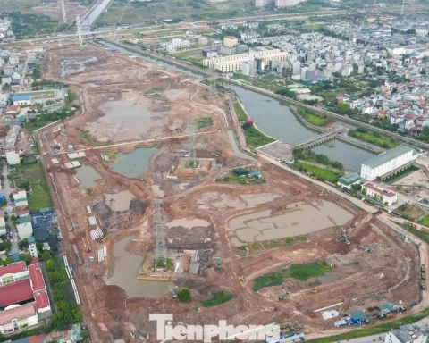 Dự án hồ điều hòa Yên Nghĩa 1 gấp rút về đích phần đào lòng hồ