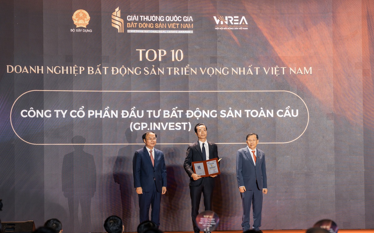 GP.Invest đạt Top 10 Doanh nghiệp triển vọng tại Giải thưởng Quốc gia Bất động sản Việt Nam 2026