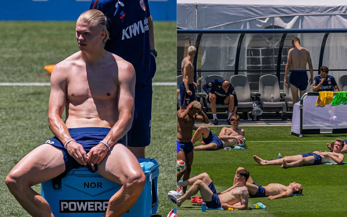 Haaland “kiệt sức” vì nắng nóng, tuyển Na Uy bỏ dở buổi tập đầu ở World Cup