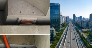 Cận cảnh loạt gối cầu vành đai 3 ở Hà Nội bị xô lệch, biến dạng
