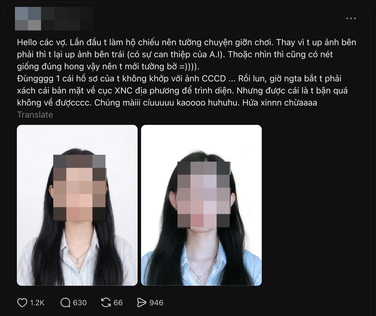 Dùng AI sửa ảnh hộ chiếu, cô gái bị treo hồ sơ, yêu cầu trình diện trực tiếp: Đừng để vài phút “tút tát” thành rắc rối giấy tờ
