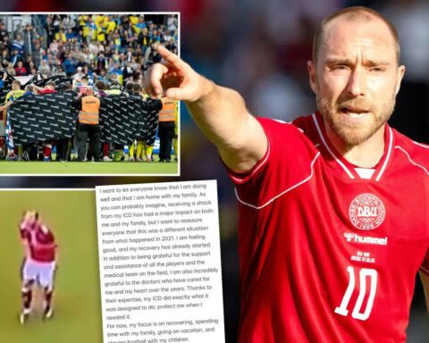 Christian Eriksen lên tiếng sau sự cố ngã gục trên sân