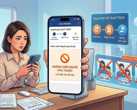 Không hiện người phụ thuộc trên eTax Mobile khi quyết toán thuế TNCN