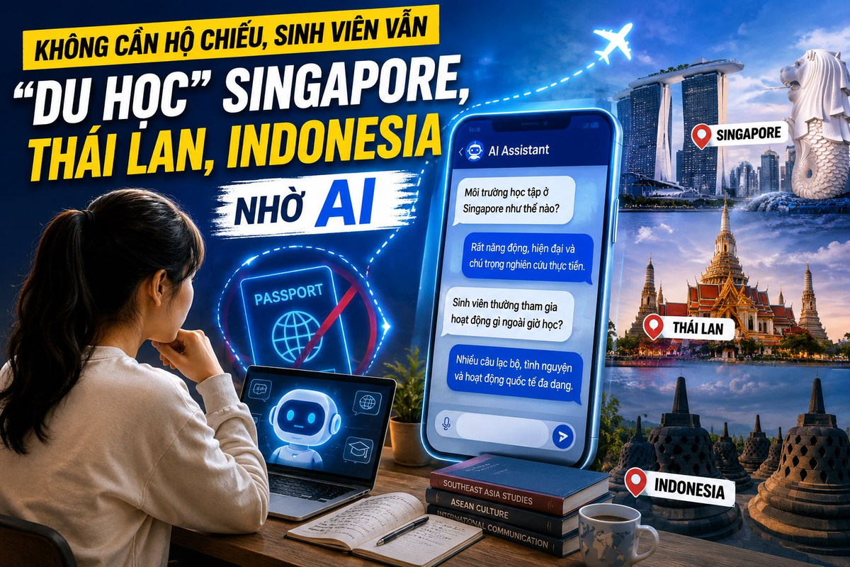 AI biến giảng đường thành “cửa khẩu số”, sinh viên trải nghiệm du học không cần xuất ngoại