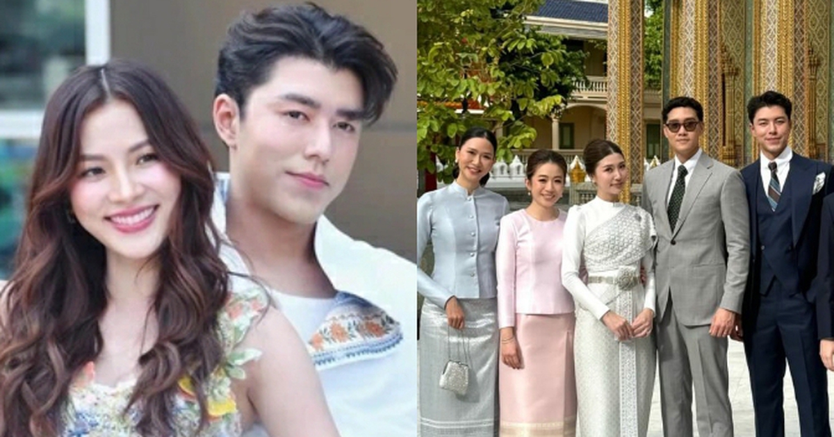 Nine Naphat lần đầu dẫn bạn gái mới dự đám cưới bạn thân, nhan sắc thế nào so với Baifern?
