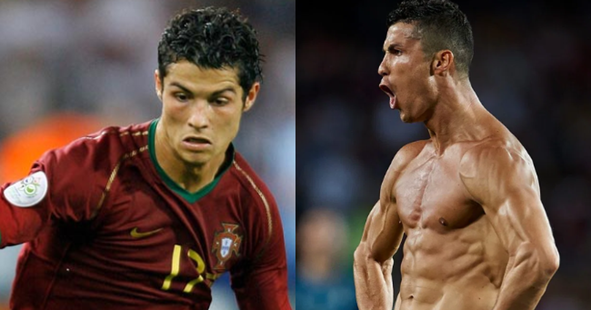 Ronaldo tăng cơ bắp, cao thêm 5cm so với lần đầu dự World Cup 20 năm trước, nhưng giá trị lại tụt dốc không phanh