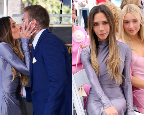 Victoria hôn David Beckham ngọt ngào trên Đại lộ Danh vọng Hollywood