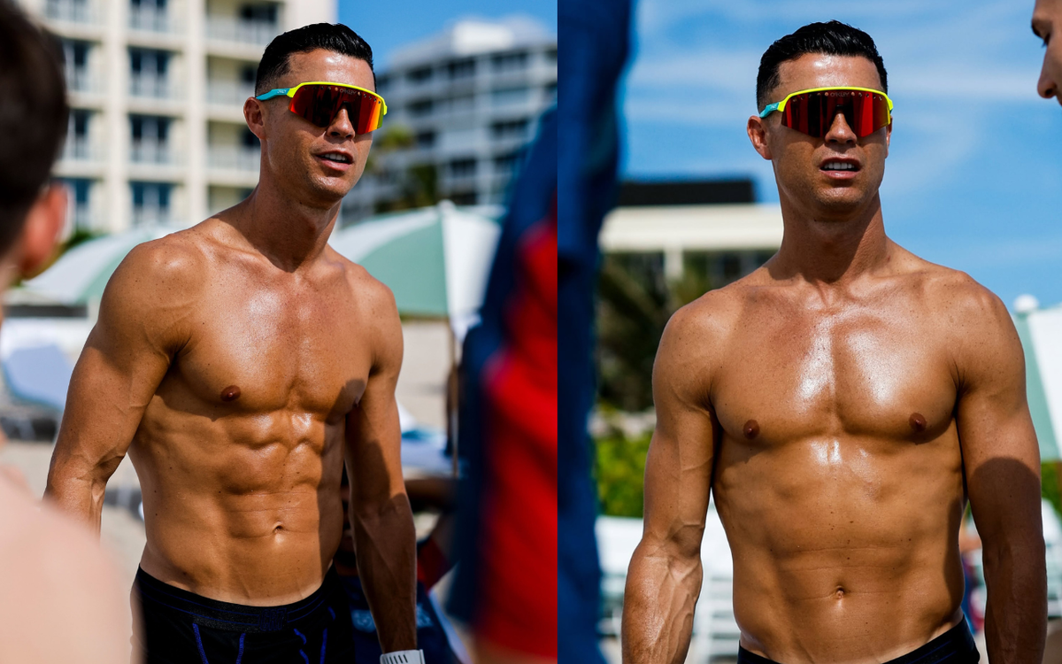 Ronaldo cởi trần khoe body 6 múi cuồn cuộn như tạc tượng tại World Cup
