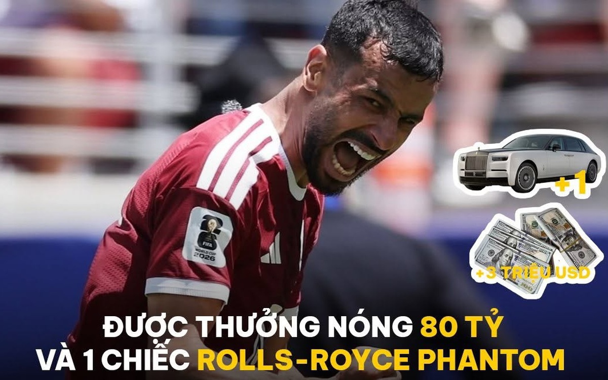 Cầu thủ Qatar ghi bàn lịch sử ở World Cup được thưởng nóng 79 tỷ đồng cùng siêu xe Rolls-Royce, thực hư thế nào?