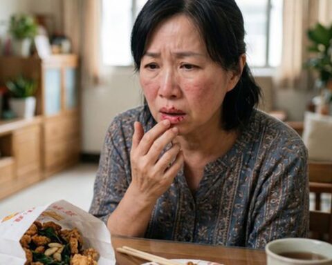 Người phụ nữ 54 tuổi thức dậy với đôi môi sưng phồng sau bữa ăn khuya: Bác sĩ nói nhiều người Việt đang làm điều tương tự