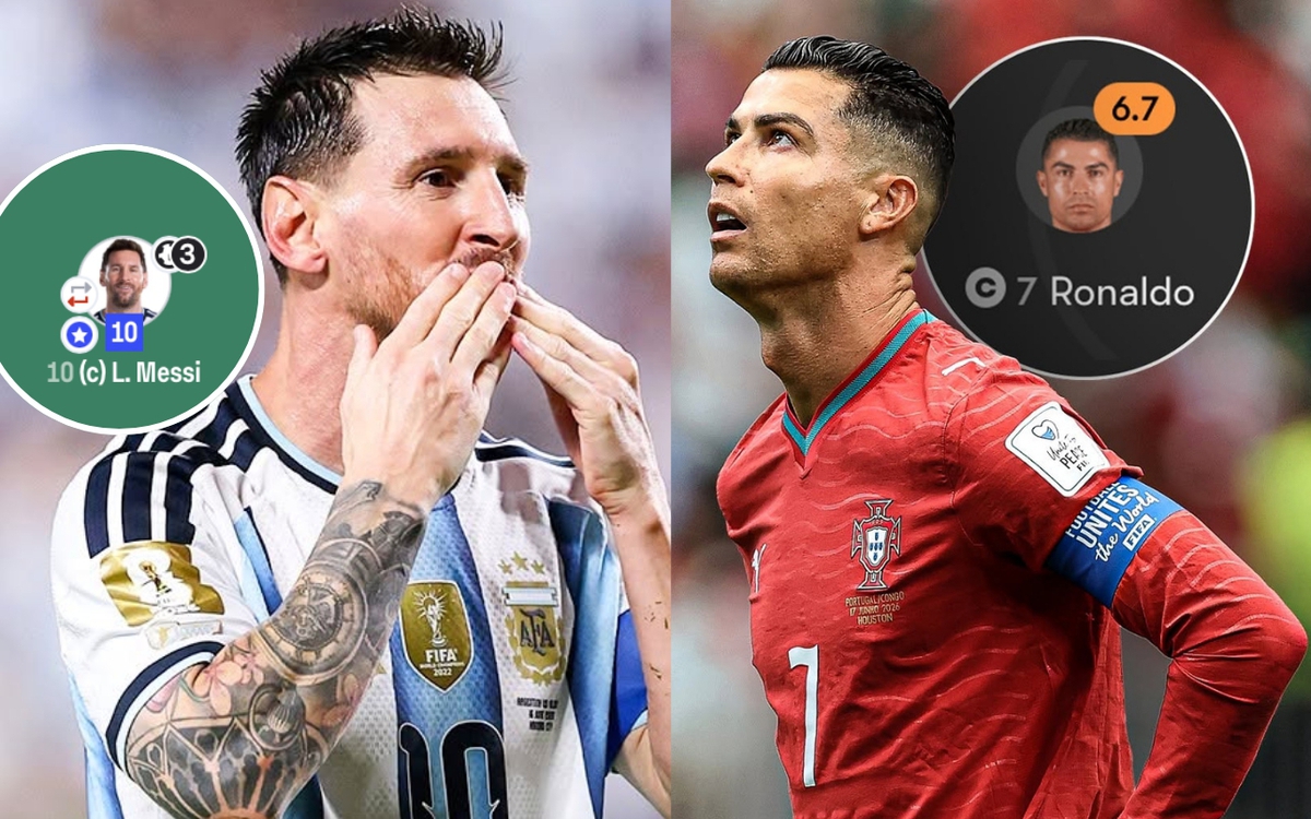 Messi 10 điểm còn Ronaldo 6,1