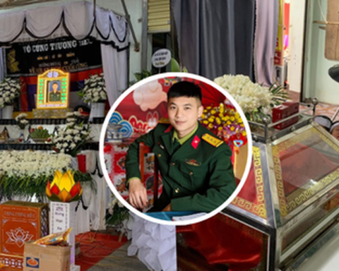Người thân khóc nghẹn trong tang lễ Thượng úy Lê Văn Thắng (Sao Nhập Ngũ) tại Nghệ An