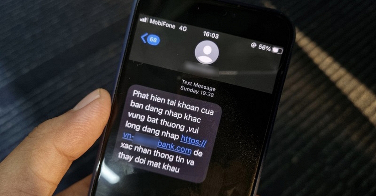 Nhận tin nhắn này nên xóa ngay lập tức, coi chừng mất sạch tiền trong tài khoản ngân hàng