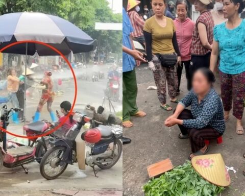 Phẫn nộ clip chủ cửa hàng hải sản dùng vòi xịt tăng áp phun nước vào mặt bà bán rau: Công an vào cuộc xác minh