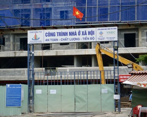 Cận cảnh khu nhà ở xã hội cho dự án rạch Xuyên Tâm sau gần 1 năm thi công