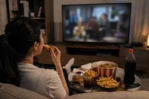 Vì sao xem TV khiến chúng ta ăn nhiều hơn?