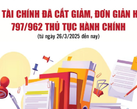 Infographics: Bộ Tài chính đã cắt giảm, đơn giản hóa 797/962 thủ tục hành chính