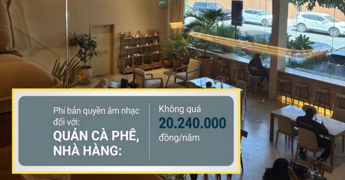 Cách tính chi phí bản quyền âm nhạc cho các quán cà phê, nhà hàng từ ngày 1/7/2026