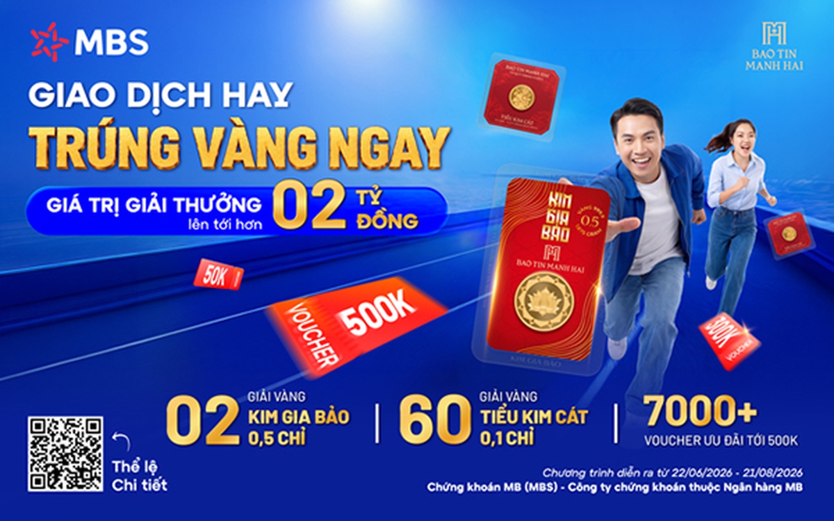 MBS tung “cú nổ lớn” giữa mùa đầu tư: tặng vàng và loạt voucher ưu đãi lên đến hơn 2 tỷ đồng!