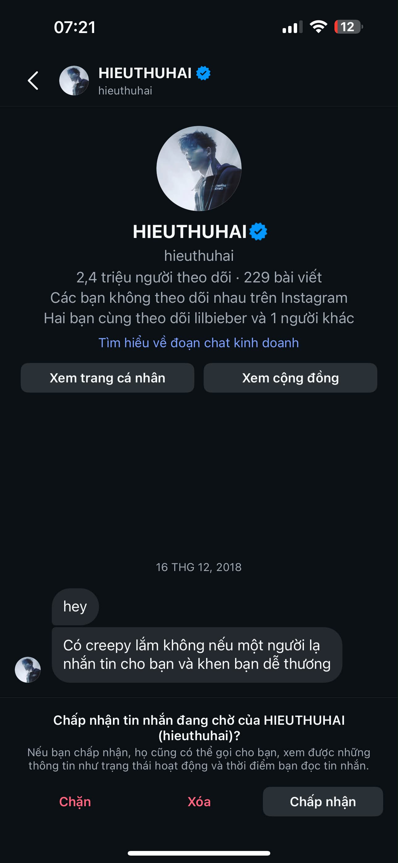 Rầm rộ gái xinh leak tin nhắn riêng tư với HIEUTHUHAI- Ảnh 2.