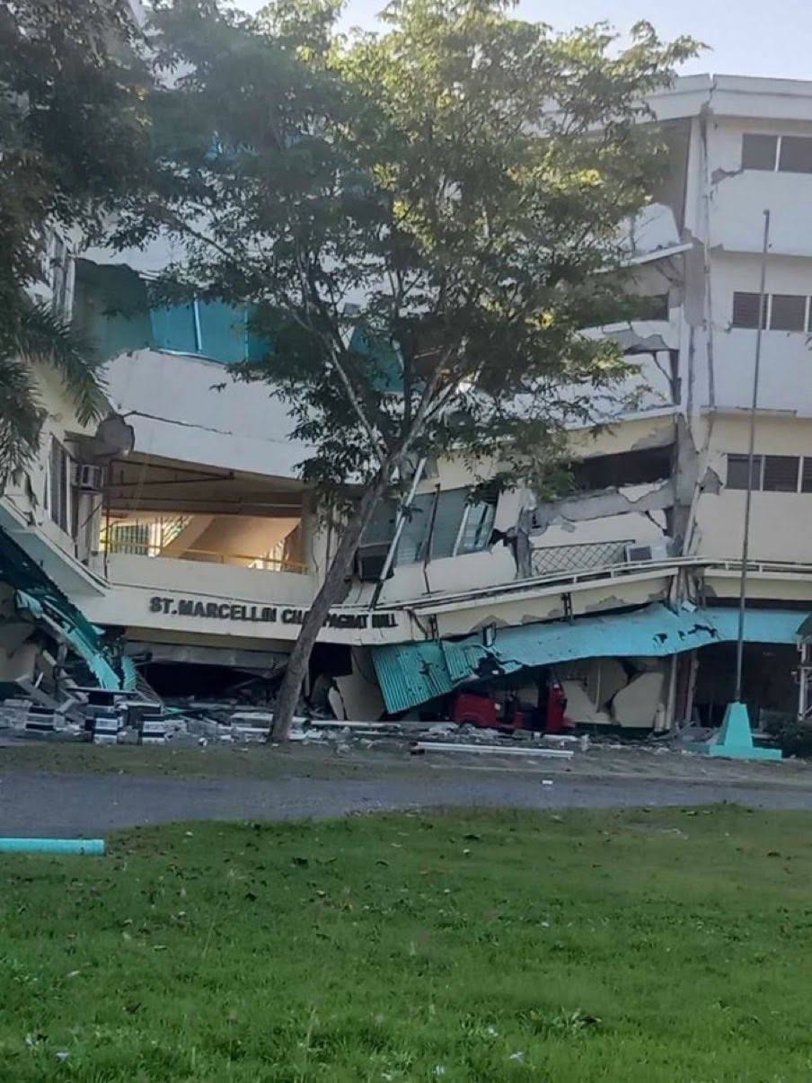 Hiện trường động đất 7,8 độ ở Philippines: Trung tâm thương mại đổ sập, chôn vùi cửa hàng Jollibee bên dưới; nhiều tòa nhà bị 