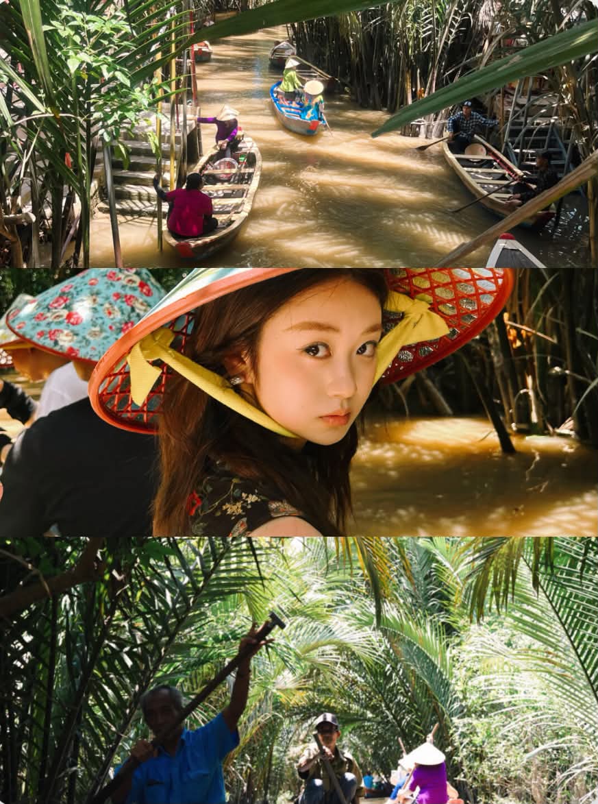Tỷ tỷ xứ Trung đua nhau mặc sườn xám ghé miền Tây đội nón lá chèo xuồng, làm nên mấy bộ hình "chấn động"- Ảnh 7.