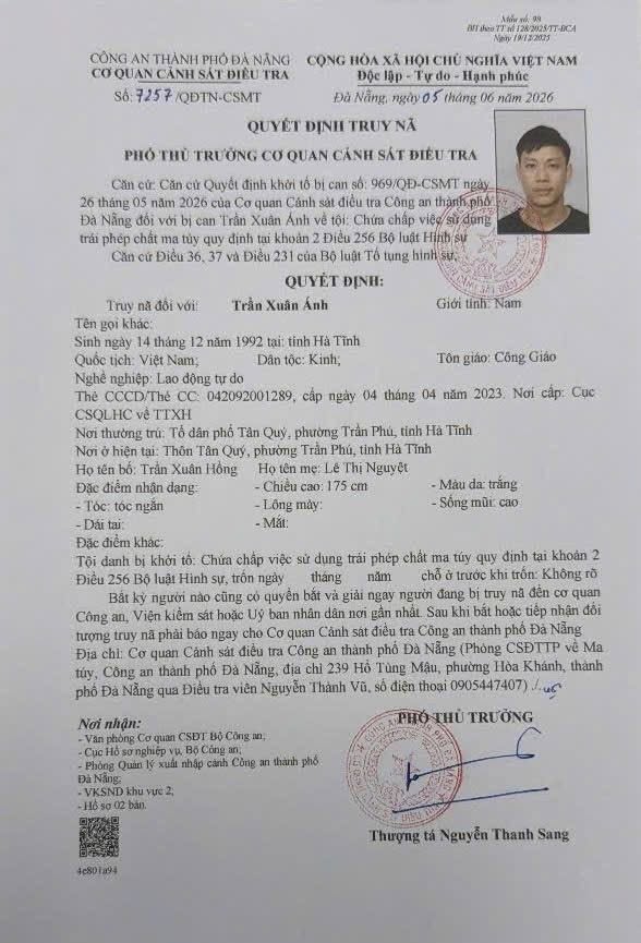 Truy nã Trần Xuân Ánh SN 1992, ai biết tung tích hãy liên hệ ngay SĐT 0905.447.407- Ảnh 1. Truy nã Trần Xuân Ánh SN 1992, ai biết tung tích hãy liên hệ ngay SĐT 0905.447.407- Ảnh 1.