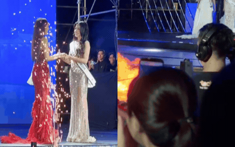 Sân khấu Miss Cosmo TP. HCM bốc cháy khi Nam Anh đăng quang- Ảnh 1.