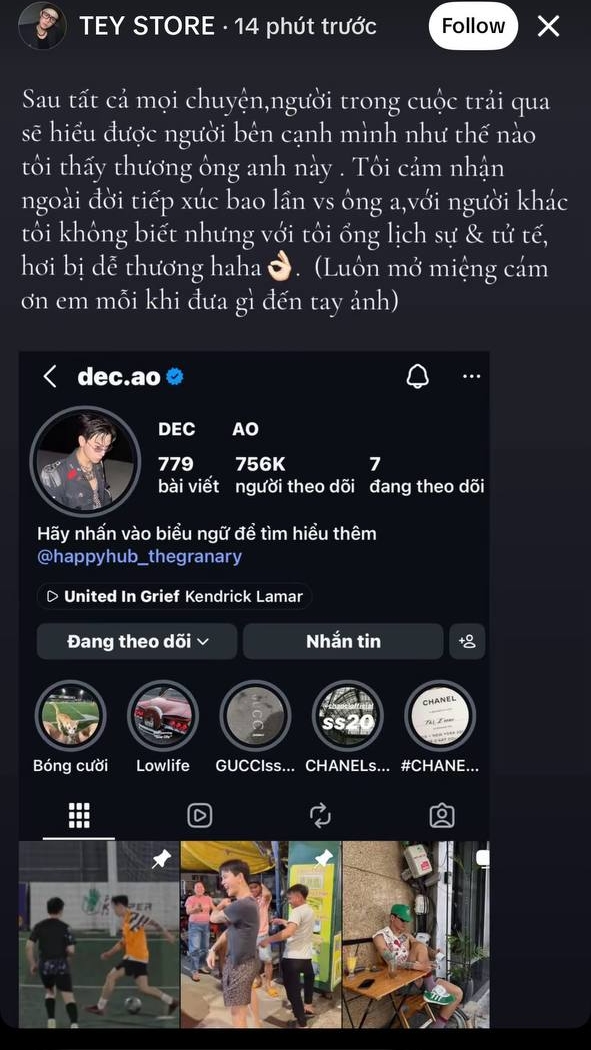 1 nhân vật ở bên cạnh với Lâm Minh bỗng đăng đàn ẩn ý bị đối xử tệ, nói “thương Decao”: Chuyện gì đây?- Ảnh 2.