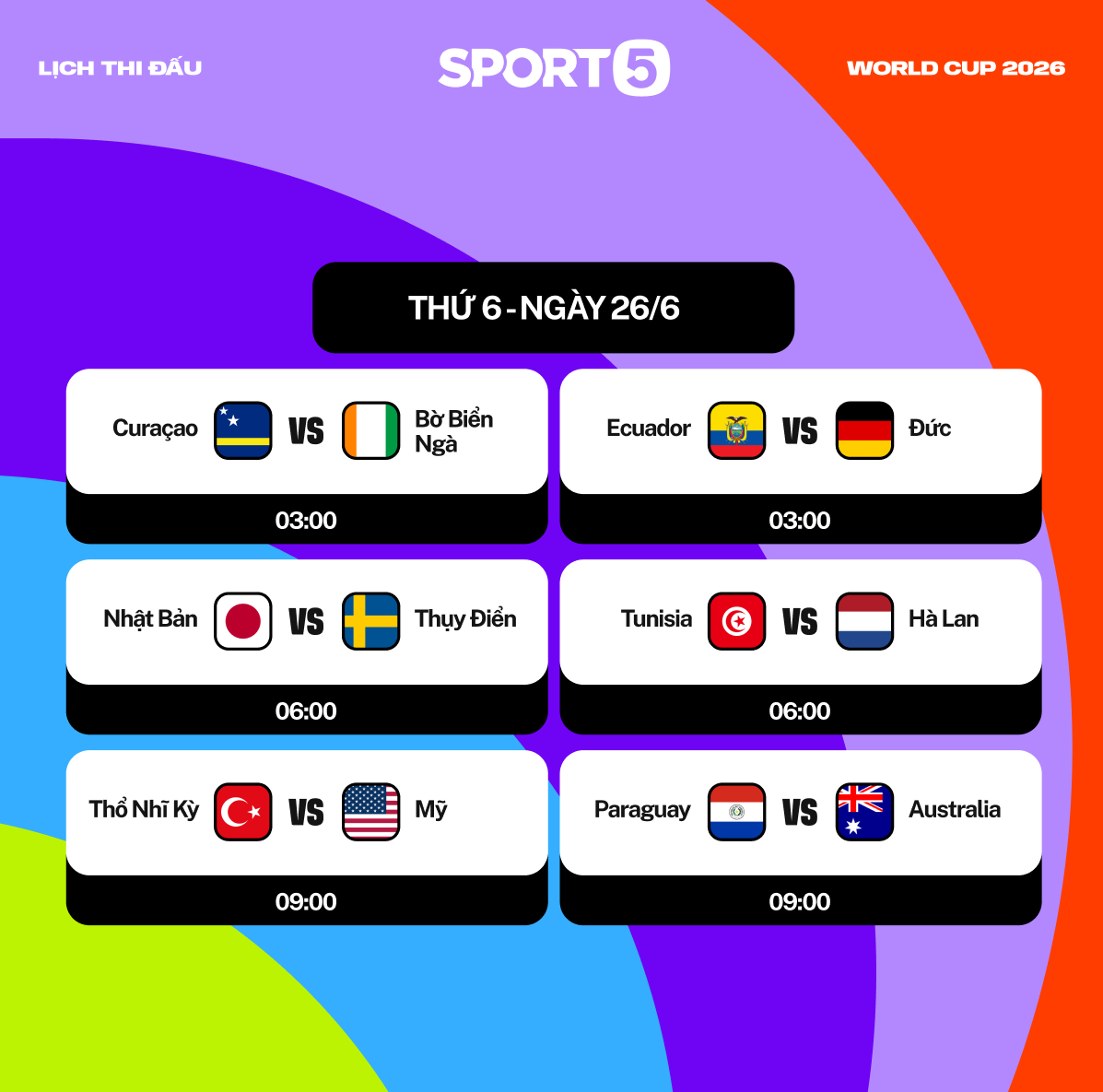Lịch thi đấu World Cup ngày 26/6: Nhật Bản đại chiến Thụy Điển, Đức và Hà Lan bước vào lượt đấu quyết định- Ảnh 1.