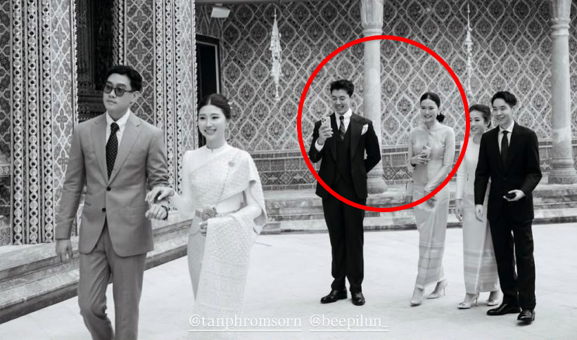 Nine Naphat lần đầu dẫn bạn gái mới dự đám cưới bạn thân, nhan sắc thế nào so với Baifern?- Ảnh 1. Nine Naphat lần đầu dẫn bạn gái mới dự đám cưới bạn thân, nhan sắc thế nào so với Baifern?- Ảnh 1.