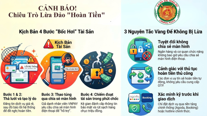 Nhiều người mất hàng chục triệu đồng vì sập bẫy chiêu “hỗ trợ hoàn tiền” khi đặt phòng online- Ảnh 1.
