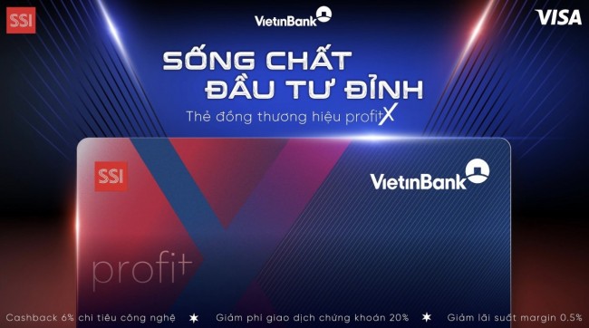 SSI, VietinBank và Visa ra mắt thẻ đồng thương hiệu ProfitX